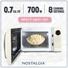 image:imageNostalgia Modern Retro Compact Countertop Microwave Oven  07 Cu Ft  700Watts with LED Digital Display  Child Lock  Easy Clean Interior  LavenderIvory