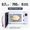 image:imageNostalgia Modern Retro Compact Countertop Microwave Oven  07 Cu Ft  700Watts with LED Digital Display  Child Lock  Easy Clean Interior  LavenderLavender