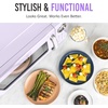 image:imageNostalgia Modern Retro Compact Countertop Microwave Oven  07 Cu Ft  700Watts with LED Digital Display  Child Lock  Easy Clean Interior  LavenderLavender