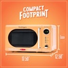 image:imageNostalgia Modern Retro Compact Countertop Microwave Oven  07 Cu Ft  700Watts with LED Digital Display  Child Lock  Easy Clean Interior  LavenderOrange