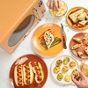 image:imageNostalgia Modern Retro Compact Countertop Microwave Oven  07 Cu Ft  700Watts with LED Digital Display  Child Lock  Easy Clean Interior  LavenderOrange