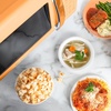 image:imageNostalgia Modern Retro Compact Countertop Microwave Oven  07 Cu Ft  700Watts with LED Digital Display  Child Lock  Easy Clean Interior  LavenderOrange