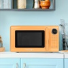 image:imageNostalgia Modern Retro Compact Countertop Microwave Oven  07 Cu Ft  700Watts with LED Digital Display  Child Lock  Easy Clean Interior  LavenderOrange