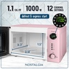 image:imageNostalgia Modern Retro Compact Countertop Microwave Oven  07 Cu Ft  700Watts with LED Digital Display  Child Lock  Easy Clean Interior  LavenderPink