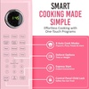 image:imageNostalgia Modern Retro Compact Countertop Microwave Oven  07 Cu Ft  700Watts with LED Digital Display  Child Lock  Easy Clean Interior  LavenderPink