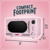 image:imageNostalgia Modern Retro Compact Countertop Microwave Oven  07 Cu Ft  700Watts with LED Digital Display  Child Lock  Easy Clean Interior  LavenderPink