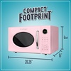 image:imageNostalgia Modern Retro Compact Countertop Microwave Oven  07 Cu Ft  700Watts with LED Digital Display  Child Lock  Easy Clean Interior  LavenderPink