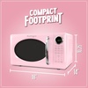image:imageNostalgia Modern Retro Compact Countertop Microwave Oven  07 Cu Ft  700Watts with LED Digital Display  Child Lock  Easy Clean Interior  LavenderPink