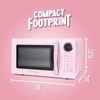 image:imageNostalgia Modern Retro Compact Countertop Microwave Oven  07 Cu Ft  700Watts with LED Digital Display  Child Lock  Easy Clean Interior  LavenderPink