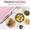 image:imageNostalgia Modern Retro Compact Countertop Microwave Oven  07 Cu Ft  700Watts with LED Digital Display  Child Lock  Easy Clean Interior  LavenderPink