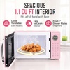 image:imageNostalgia Modern Retro Compact Countertop Microwave Oven  07 Cu Ft  700Watts with LED Digital Display  Child Lock  Easy Clean Interior  LavenderPink