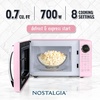 image:imageNostalgia Modern Retro Compact Countertop Microwave Oven  07 Cu Ft  700Watts with LED Digital Display  Child Lock  Easy Clean Interior  LavenderPink