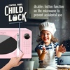 image:imageNostalgia Modern Retro Compact Countertop Microwave Oven  07 Cu Ft  700Watts with LED Digital Display  Child Lock  Easy Clean Interior  LavenderPink