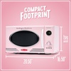 image:imageNostalgia Modern Retro Compact Countertop Microwave Oven  07 Cu Ft  700Watts with LED Digital Display  Child Lock  Easy Clean Interior  LavenderPink