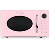 image:imageNostalgia Modern Retro Compact Countertop Microwave Oven  07 Cu Ft  700Watts with LED Digital Display  Child Lock  Easy Clean Interior  LavenderPink