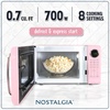 image:imageNostalgia Modern Retro Compact Countertop Microwave Oven  07 Cu Ft  700Watts with LED Digital Display  Child Lock  Easy Clean Interior  LavenderPink