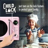 image:imageNostalgia Modern Retro Compact Countertop Microwave Oven  07 Cu Ft  700Watts with LED Digital Display  Child Lock  Easy Clean Interior  LavenderPink