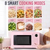 image:imageNostalgia Modern Retro Compact Countertop Microwave Oven  07 Cu Ft  700Watts with LED Digital Display  Child Lock  Easy Clean Interior  LavenderPink