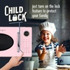 image:imageNostalgia Modern Retro Compact Countertop Microwave Oven  07 Cu Ft  700Watts with LED Digital Display  Child Lock  Easy Clean Interior  LavenderPink