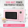 image:imageNostalgia Modern Retro Compact Countertop Microwave Oven  07 Cu Ft  700Watts with LED Digital Display  Child Lock  Easy Clean Interior  LavenderPink