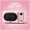 image:imageNostalgia Modern Retro Compact Countertop Microwave Oven  07 Cu Ft  700Watts with LED Digital Display  Child Lock  Easy Clean Interior  LavenderPink