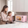 image:imageNostalgia Modern Retro Compact Countertop Microwave Oven  07 Cu Ft  700Watts with LED Digital Display  Child Lock  Easy Clean Interior  LavenderPink