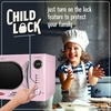 image:imageNostalgia Modern Retro Compact Countertop Microwave Oven  07 Cu Ft  700Watts with LED Digital Display  Child Lock  Easy Clean Interior  LavenderPink