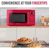image:imageNostalgia Modern Retro Compact Countertop Microwave Oven  07 Cu Ft  700Watts with LED Digital Display  Child Lock  Easy Clean Interior  LavenderRed