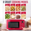 image:imageNostalgia Modern Retro Compact Countertop Microwave Oven  07 Cu Ft  700Watts with LED Digital Display  Child Lock  Easy Clean Interior  LavenderRed