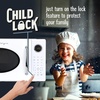 image:imageNostalgia Modern Retro Compact Countertop Microwave Oven  07 Cu Ft  700Watts with LED Digital Display  Child Lock  Easy Clean Interior  LavenderWhite