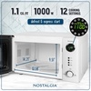 image:imageNostalgia Modern Retro Compact Countertop Microwave Oven  07 Cu Ft  700Watts with LED Digital Display  Child Lock  Easy Clean Interior  LavenderWhite