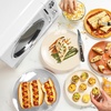 image:imageNostalgia Modern Retro Compact Countertop Microwave Oven  07 Cu Ft  700Watts with LED Digital Display  Child Lock  Easy Clean Interior  LavenderWhite