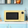 image:imageNostalgia Modern Retro Compact Countertop Microwave Oven  07 Cu Ft  700Watts with LED Digital Display  Child Lock  Easy Clean Interior  LavenderYellow