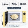 image:imageNostalgia Modern Retro Compact Countertop Microwave Oven  07 Cu Ft  700Watts with LED Digital Display  Child Lock  Easy Clean Interior  LavenderYellow