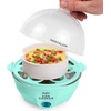 image:imageNostalgia MyMini 7 Egg Cooker makes 7 soft medium or hard boiled eggs egg bowls includes egg white separator Teal