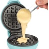 image:imageNostalgia MyMini Personal Electric Waffle Maker 5Inch Cooking Surface Hash browns French Toast Grilled Cheese Quesadilla Brownies Cookies AquaAqua Original