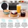 image:imageNostalgia MyMini Personal Electric Waffle Maker 5Inch Cooking Surface Hash browns French Toast Grilled Cheese Quesadilla Brownies Cookies AquaAqua Original
