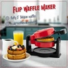 image:imageNostalgia MyMini Personal Electric Waffle Maker 5Inch Cooking Surface Hash browns French Toast Grilled Cheese Quesadilla Brownies Cookies AquaFlip Red