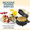 image:imageNostalgia MyMini Personal Electric Waffle Maker 5Inch Cooking Surface Hash browns French Toast Grilled Cheese Quesadilla Brownies Cookies AquaStuffed Ivy