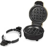 image:imageNostalgia MyMini Personal Electric Waffle Maker 5Inch Cooking Surface Hash browns French Toast Grilled Cheese Quesadilla Brownies Cookies AquaStuffed Ivy