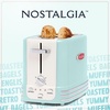 image:imageNostalgia New and Improved Wide 2Slice Toaster Perfect For Bread English Muffins Bagels 5 Browning Levels With Crumb Tray amp Cord Storage AquaAqua