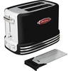 image:imageNostalgia New and Improved Wide 2Slice Toaster Perfect For Bread English Muffins Bagels 5 Browning Levels With Crumb Tray amp Cord Storage AquaBlack