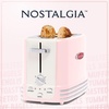 image:imageNostalgia New and Improved Wide 2Slice Toaster Perfect For Bread English Muffins Bagels 5 Browning Levels With Crumb Tray amp Cord Storage AquaPink