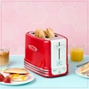 image:imageNostalgia New and Improved Wide 2Slice Toaster Perfect For Bread English Muffins Bagels 5 Browning Levels With Crumb Tray amp Cord Storage AquaRed