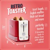 image:imageNostalgia New and Improved Wide 2Slice Toaster Perfect For Bread English Muffins Bagels 5 Browning Levels With Crumb Tray amp Cord Storage AquaRed