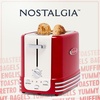image:imageNostalgia New and Improved Wide 2Slice Toaster Perfect For Bread English Muffins Bagels 5 Browning Levels With Crumb Tray amp Cord Storage AquaRed