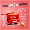 image:imageNostalgia Oscar Mayer DinerStyle Hot Dog Steamer and Bun Warmer 8 Hot Dog and 4 Bun Capacity Steam Bratwursts Sausages Vegetables Fish Dumplings YellowCoke Steamer