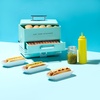 image:imageNostalgia Oscar Mayer DinerStyle Hot Dog Steamer and Bun Warmer 8 Hot Dog and 4 Bun Capacity Steam Bratwursts Sausages Vegetables Fish Dumplings YellowAqua Steamer