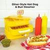 image:imageNostalgia Oscar Mayer DinerStyle Hot Dog Steamer and Bun Warmer 8 Hot Dog and 4 Bun Capacity Steam Bratwursts Sausages Vegetables Fish Dumplings YellowOscar Mayer Steamer