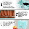 image:imageNostalgia Oscar Mayer DinerStyle Hot Dog Steamer and Bun Warmer 8 Hot Dog and 4 Bun Capacity Steam Bratwursts Sausages Vegetables Fish Dumplings YellowAqua Steamer Original